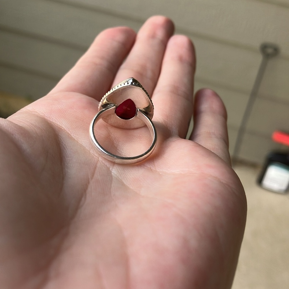 925 Ruby Crystal Ring - image 5